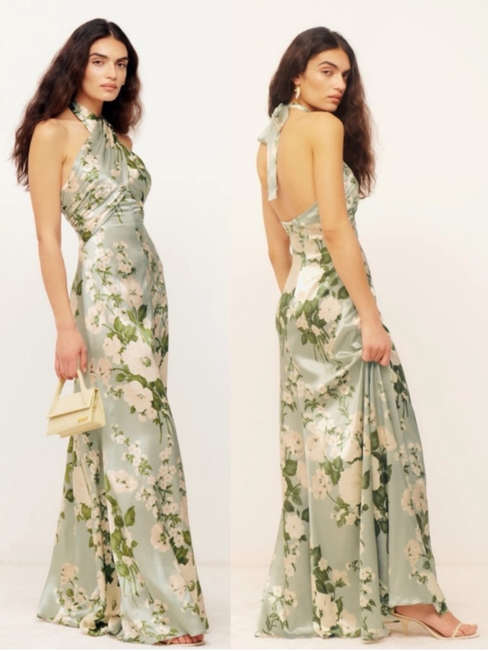 REFORMATION Veria Maxi Silk Floral Dress SZ US 8